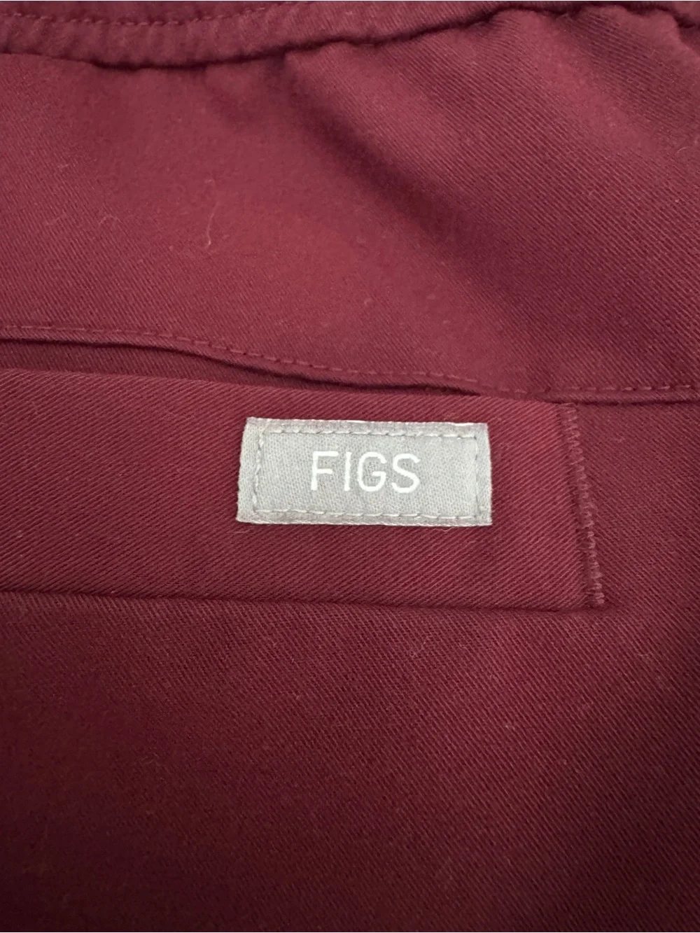 FIGS Men's Technical Collection Jogger Scrub Pants Burgundy Medium Short M/S
